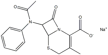 3-Methyl-8-oxo-7-phenylacetylamino-5-thia-1-azabicyclo[4.2.0]oct-2-ene-2-carboxylic acid sodium salt Struktur