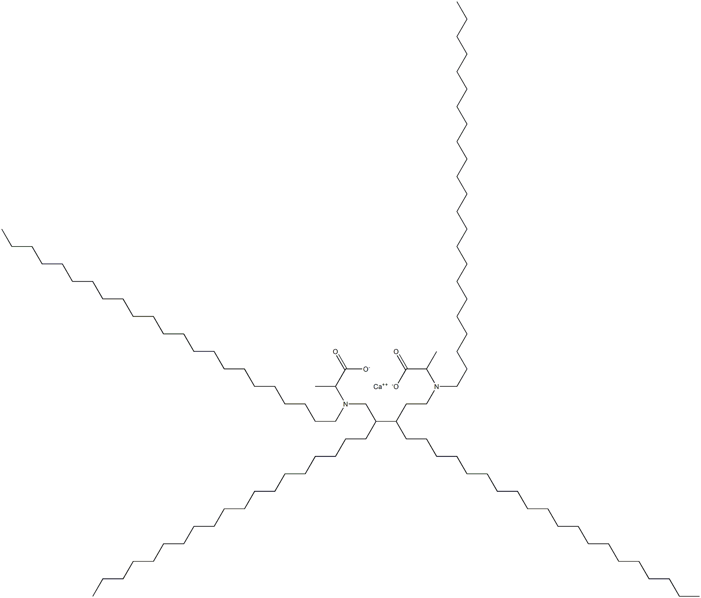 Bis[2-(ditricosylamino)propanoic acid]calcium salt Struktur