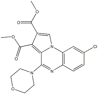 8-Chloro-4-morpholinopyrrolo[1,2-a]quinoxaline-2,3-dicarboxylic acid dimethyl ester Struktur