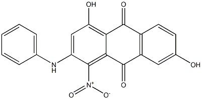 2-Anilino-4,7-dihydroxy-1-nitroanthraquinone Struktur