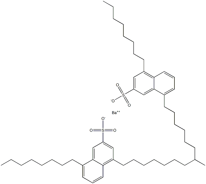 Bis(4,8-dioctyl-2-naphthalenesulfonic acid)barium salt Struktur