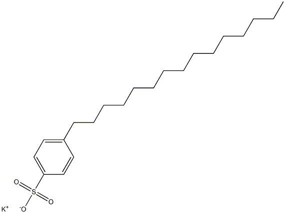 4-Pentadecylbenzenesulfonic acid potassium salt Struktur