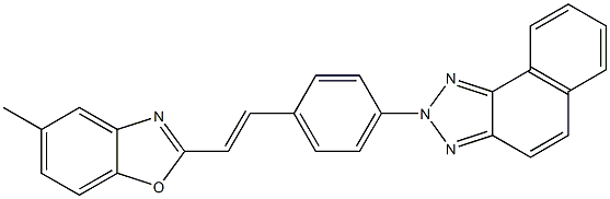 5-Methyl-2-[(E)-4-[2H-naphtho[1,2-d]triazol-2-yl]styryl]benzoxazole Struktur