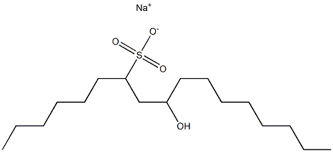 9-Hydroxyheptadecane-7-sulfonic acid sodium salt Struktur