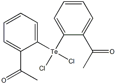 Bis(2-acetylphenyl)dichlorotellurium(IV) Struktur