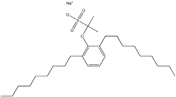 2-(2,6-Dinonylphenoxy)propane-2-sulfonic acid sodium salt Struktur