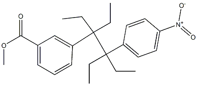 3-[1,1,2-Triethyl-2-(4-nitrophenyl)butyl]benzoic acid methyl ester Struktur