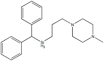 1-[3-[(Diphenylmethyl)silyl]propyl]-4-methylpiperazine Struktur