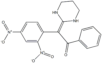 2-[(2,4-Dinitrophenyl)(benzoyl)methylene]hexahydropyrimidine Struktur