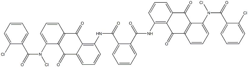 N,N'-Bis[5-(dichlorobenzoylamino)-1-anthraquinonyl]phthalic amide Struktur