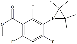 2,4,6-Trifluoro-3-(2,2,3,3-tetramethylaziridin-1-yl)benzoic acid methyl ester Struktur