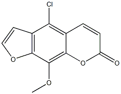 4-Chloro-9-methoxy-7H-furo[3,2-g][1]benzopyran-7-one Struktur