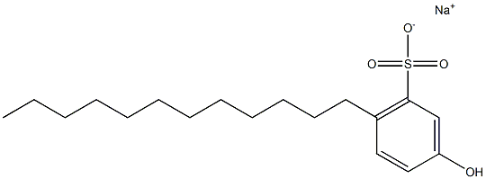 3-Hydroxy-6-dodecylbenzenesulfonic acid sodium salt Struktur