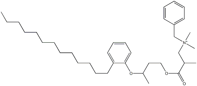 N,N-Dimethyl-N-benzyl-N-[2-[[3-(2-tridecylphenyloxy)butyl]oxycarbonyl]propyl]aminium Struktur