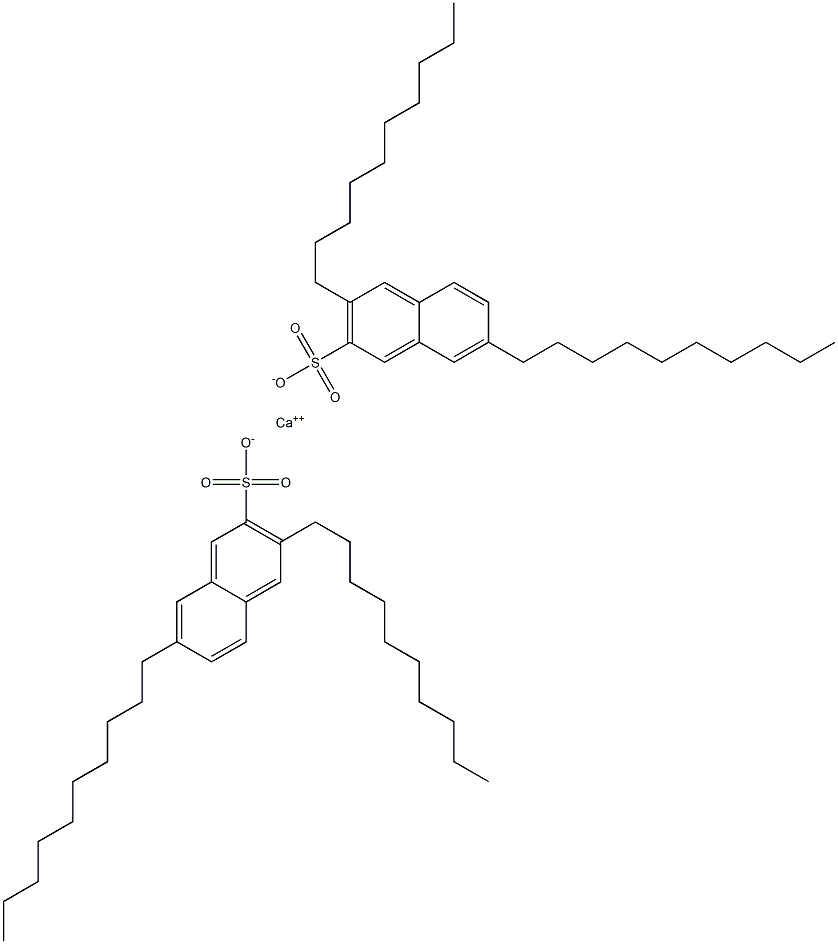 Bis(3,7-didecyl-2-naphthalenesulfonic acid)calcium salt Struktur