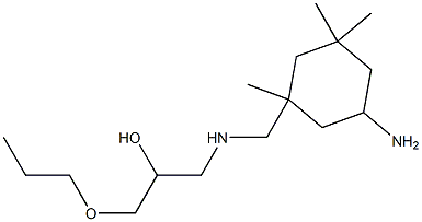 3-[[N-(2-Hydroxy-3-propoxypropyl)amino]methyl]-3,5,5-trimethylcyclohexylamine Struktur