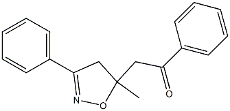 2-[(5-Methyl-3-phenyl-4,5-dihydroisoxazol)-5-yl]-1-phenylethan-1-one Struktur