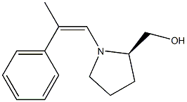 (2R)-1-(2-Phenyl-1-propenyl)pyrrolidine-2-methanol Struktur