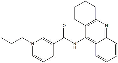 N-[(1,2,3,4-Tetrahydroacridin)-9-yl]-1,4-dihydro-1-propylpyridine-3-carboxamide Struktur