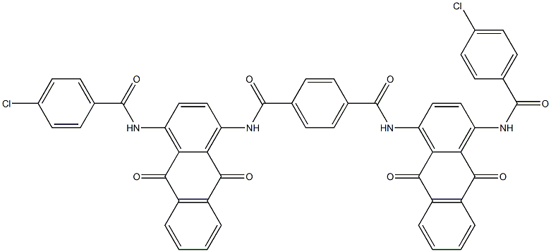 N,N'-Bis[4-(4-chlorobenzoylamino)-9,10-dihydro-9,10-dioxoanthracen-1-yl]-1,4-benzenedicarboxamide Struktur