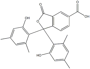 1,3-Dihydro-1,1-bis(6-hydroxy-2,4-dimethylphenyl)-3-oxoisobenzofuran-5-carboxylic acid Struktur