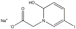 2-Hydroxy-5-iodo-1(2H)-pyridineacetic acid sodium salt Struktur