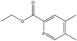 4,5-Dimethylphosphorin-2-carboxylic acid ethyl ester Struktur