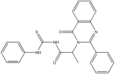 1-[2-(4-Oxo-2-phenyl-3,4-dihydroquinazolin-3-yl)propionyl]-3-phenylthiourea Struktur