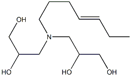 3,3'-(4-Heptenylimino)bis(propane-1,2-diol) Struktur