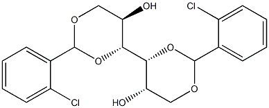 1-O,3-O:4-O,6-O-Bis(2-chlorobenzylidene)-D-glucitol Struktur