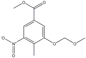 3-Methoxymethoxy-4-methyl-5-nitrobenzoic acid methyl ester Struktur