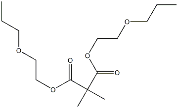 Dimethylmalonic acid bis(2-propoxyethyl) ester Struktur