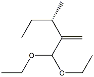 [S,(+)]-3-Methyl-2-methylenevaleraldehyde diethyl acetal Struktur