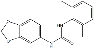 1-(1,3-Benzodioxol-5-yl)-3-(2,6-dimethylphenyl)urea Struktur