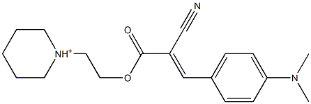 1-[2-[[2-Cyano-3-[4-(dimethylamino)phenyl]-1-oxo-2-propenyl]oxy]ethyl]piperidinium Struktur