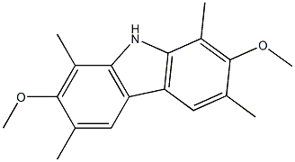 2,7-Dimethoxy-1,3,6,8-tetramethyl-9H-carbazole Struktur