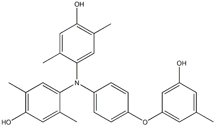 N,N-Bis(4-hydroxy-2,5-dimethylphenyl)-4-(3-hydroxy-5-methylphenoxy)benzenamine Struktur