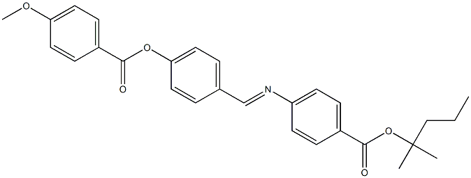 4-[4-(4-Methoxybenzoyloxy)benzylideneamino]benzoic acid (1,1-dimethylbutyl) ester Struktur