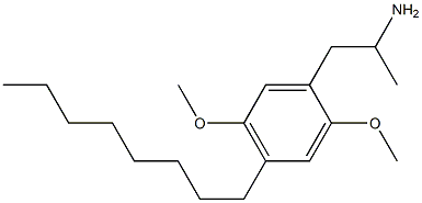 1-Methyl-2-[4-octyl-2,5-dimethoxyphenyl]ethanamine Struktur