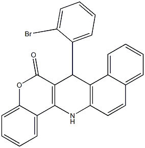 7,14-Dihydro-7-(2-bromophenyl)-6H-benzo[f][1]benzopyrano[4,3-b]quinolin-6-one Struktur