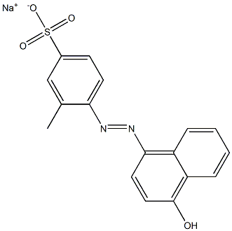 4-[(4-Hydroxy-1-naphtyl)azo]-3-methylbenzenesulfonic acid sodium salt Struktur