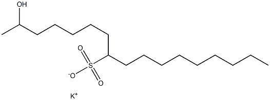 2-Hydroxyheptadecane-8-sulfonic acid potassium salt Struktur