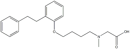 [N-[4-[2-(2-Phenylethyl)phenoxy]butyl]methylamino]acetic acid Struktur