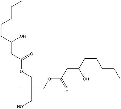 Bis(3-hydroxyoctanoic acid)2-(hydroxymethyl)-2-methyl-1,3-propanediyl ester Struktur