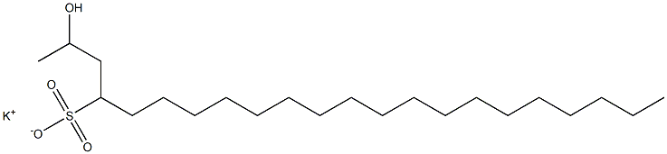 2-Hydroxydocosane-4-sulfonic acid potassium salt Struktur