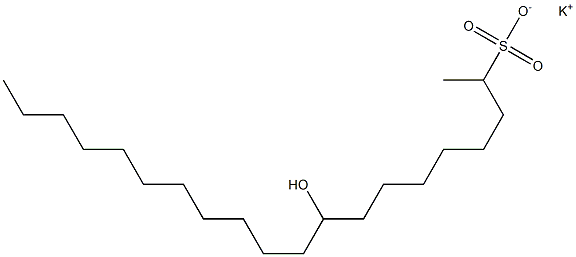 9-Hydroxyicosane-2-sulfonic acid potassium salt Struktur