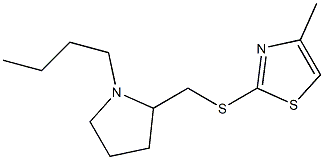 1-Butyl-2-[[(4-methylthiazol-2-yl)thio]methyl]pyrrolidine Struktur