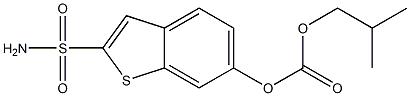 6-[[(2-Methylpropyloxy)carbonyl]oxy]benzo[b]thiophene-2-sulfonamide Struktur