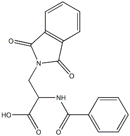 2-(Benzoylamino)-3-(1,3-dioxo-2H-isoindol-2-yl)propionic acid Struktur