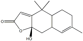 (9aS)-2,4,4a,5,6,8a,9,9a-Octahydro-4,4,7-trimethyl-9a-hydroxynaphtho[2,3-b]furan-2-one Struktur